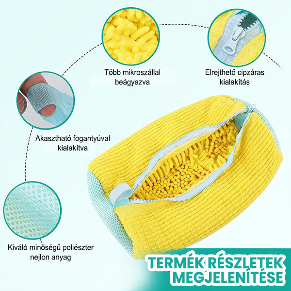 SHOEPUREâą Sac de lavage de chaussures en microfibre